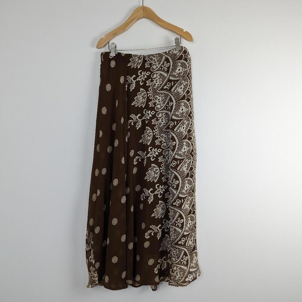 RAMO Collection Women's Olive A-line Skirt Size 36 Bohemian